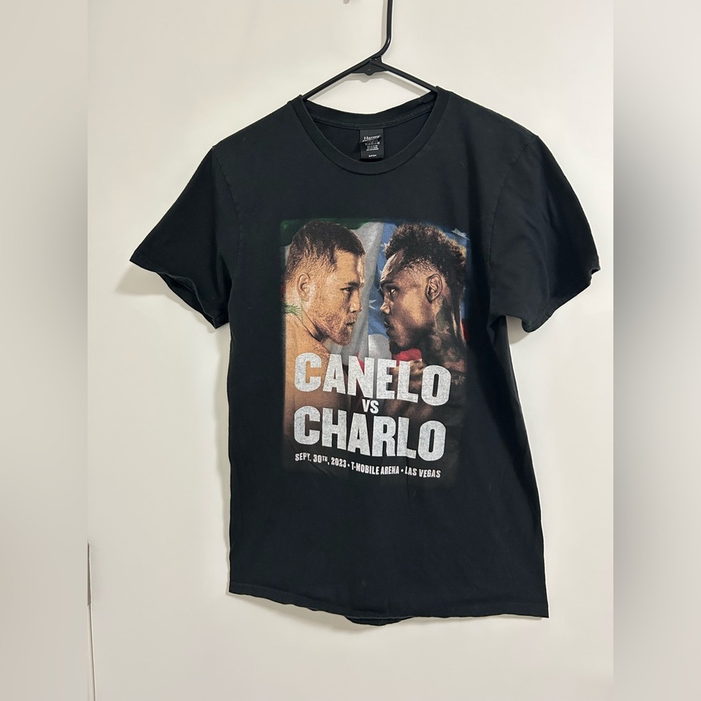 Canelo vs Charlo 2023 Boxing Fight Tee Hanes Perfect T-Shirt Size S
